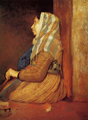 A Roman Beggar Woman by Oil Painting Reproduction