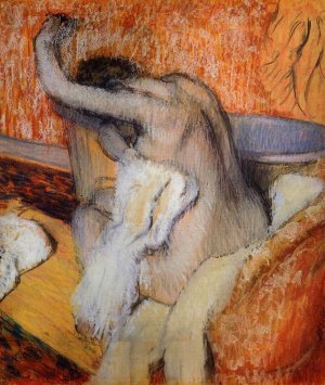 After the Bath, Woman Drying Herself by Oil Painting Reproduction