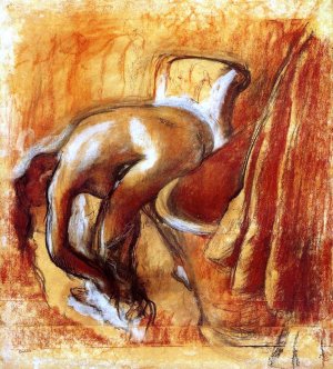 After the Bath, Woman Drying Herself by Oil Painting Reproduction