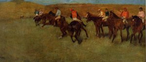 At the Races - Before the Start by Oil Painting Reproduction