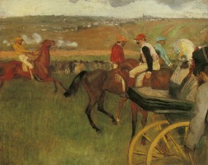 At the Races, Gentlemen Jockeys by Oil Painting Reproduction