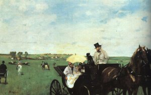 At the Races in the Country by Oil Painting Reproduction