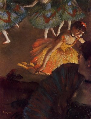 Ballerina and Lady with a Fan by Oil Painting Reproduction