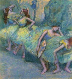 Ballet Dancers in the Wings by Oil Painting Reproduction