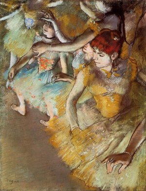 Ballet Dancers on the Stage by Oil Painting Reproduction