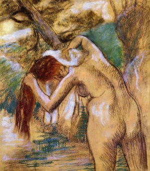 Bather by the Water by Oil Painting Reproduction