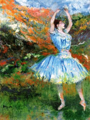 Blue Dancer, at the Ballet by Oil Painting Reproduction