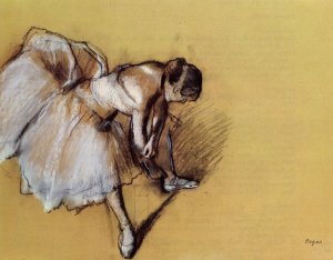 Dancer Adjusting Her Slipper by Oil Painting Reproduction