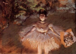 Dancer Onstage with a Bouquet by Oil Painting Reproduction