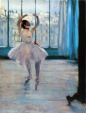 Dancer Posing by Oil Painting Reproduction