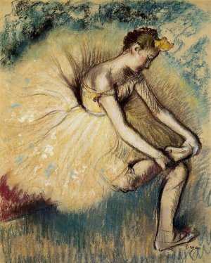 Dancer Putting on Her Slipper by Oil Painting Reproduction