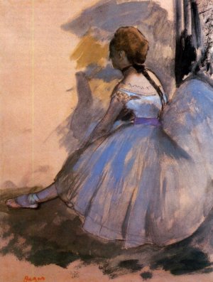 Dancer Seated Study by Oil Painting Reproduction