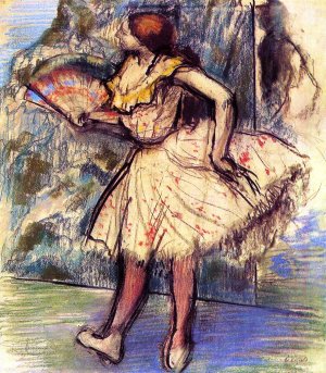 Dancer with a Fan by Oil Painting Reproduction