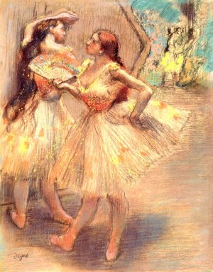 Dancers Near a Set by Oil Painting Reproduction