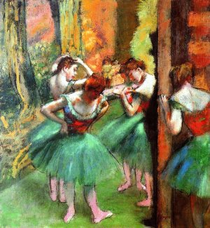 Dancers, Pink and Green II by Oil Painting Reproduction