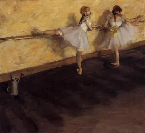 Dancers Practicing at the Barre