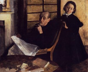 Henri De Gas and His Niece, Lucie Degas by Oil Painting Reproduction