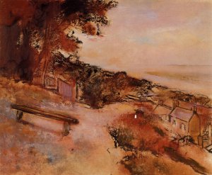 Landscape by the Sea by Oil Painting Reproduction