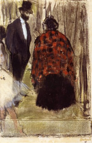 Ludovic Halevy Speaking with Madame Cardinal by Oil Painting Reproduction