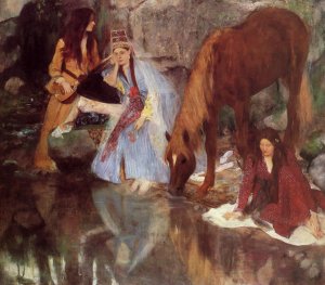 Mlle Fiocre in the Ballet 'La Source' by Oil Painting Reproduction