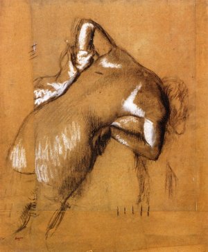 Nude Woman, Standing, Wiping Herself by Oil Painting Reproduction