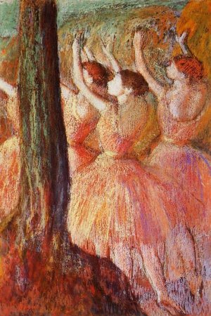 Pink Dancers by Oil Painting Reproduction