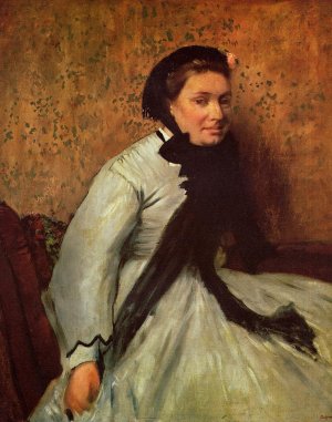 Portrait of a Lady in Grey by Oil Painting Reproduction