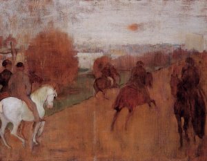 Riders on a Road by Oil Painting Reproduction