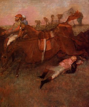 Scene from the Steeplechase: the Fallen Jockey by Oil Painting Reproduction