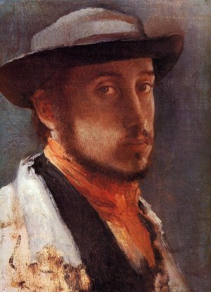 Self Portrait in a Soft Hat by Oil Painting Reproduction