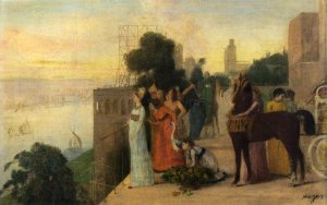 Semiramis Building a City by Oil Painting Reproduction