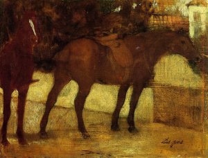 Study of Horses by Oil Painting Reproduction