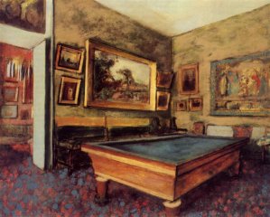 The Billiard Room at Menil-Hubert by Oil Painting Reproduction