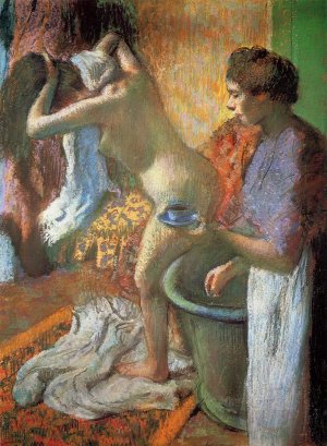 The Cup of Tea also known as Breakfast after Bathing by Oil Painting Reproduction