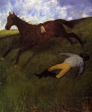 The Fallen Jockey also known as Fallen Jockey by Oil Painting Reproduction