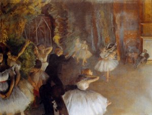 The Rehearsal Of The Ballet Onstage by Oil Painting Reproduction