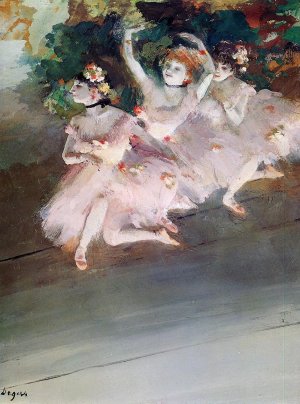 Three Ballet Dancers by Oil Painting Reproduction