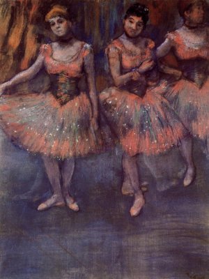 Three Dancers Before Exercise by Oil Painting Reproduction