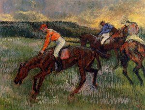 Three Jockeys by Oil Painting Reproduction