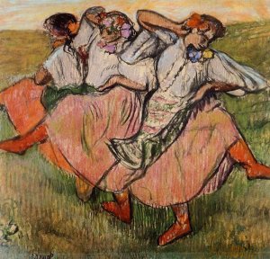 Three Russian Dancers by Oil Painting Reproduction