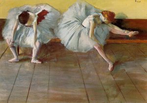 Two Ballet Dancers by Oil Painting Reproduction