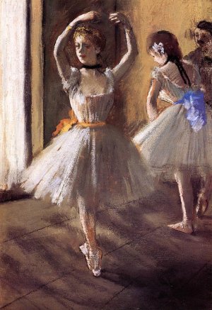 Two Dancers in the Studio also known as Dance School by Oil Painting Reproduction