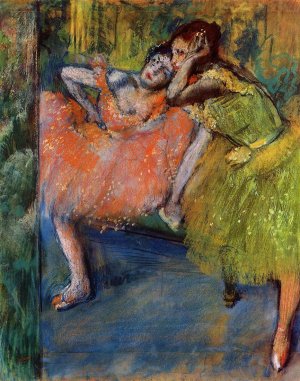 Two Dancers in the Studio by Oil Painting Reproduction