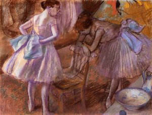 Two Dancers in Their Dressing Room by Oil Painting Reproduction