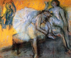 Two Dancers Resting by Oil Painting Reproduction