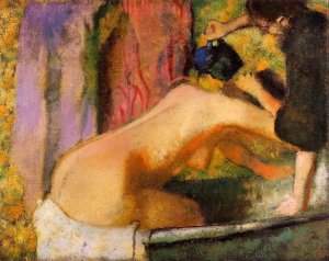 Woman at Her Bath by Oil Painting Reproduction