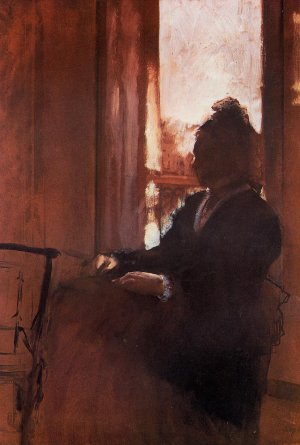 Woman at the Window 2 by Oil Painting Reproduction