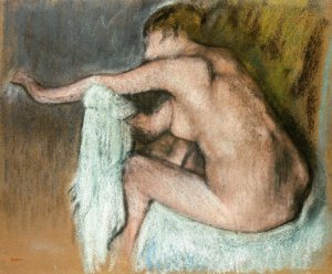 Woman Drying Her Arms by Oil Painting Reproduction