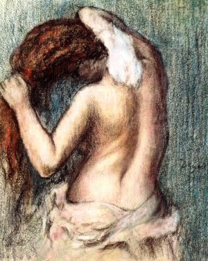 Woman Drying Herself 3 by Oil Painting Reproduction