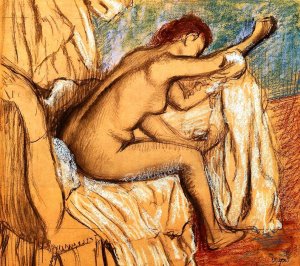 Woman Drying Herself 5 by Oil Painting Reproduction